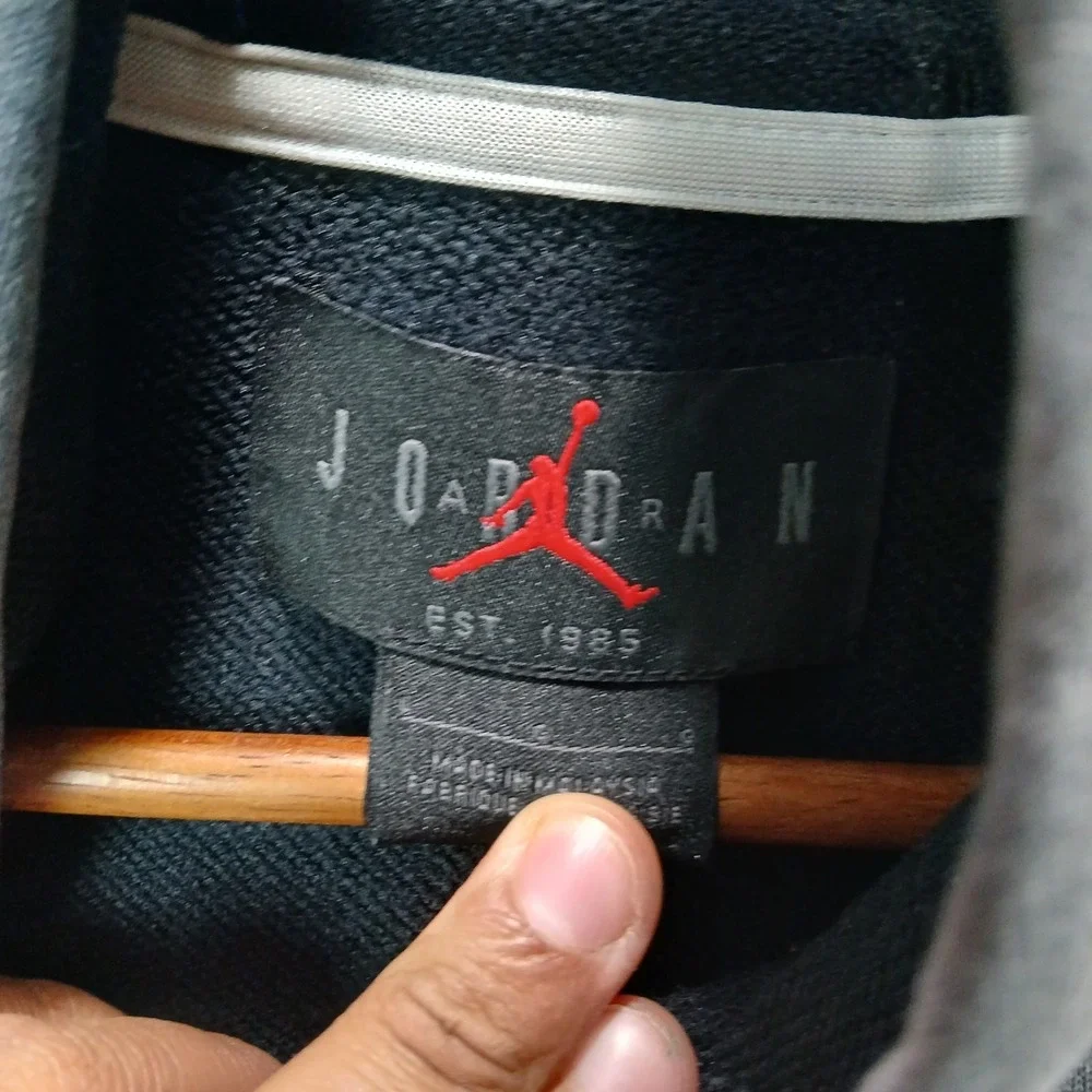 Air Jordan Dri Fit Hoodie Mens Large Dark Gray Fleece Lined Athletic Walking